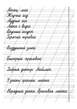 Прописи: слоги, слова и предложения — лист 3