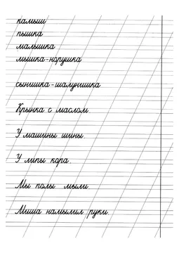 Прописи: слоги, слова и предложения — лист 20