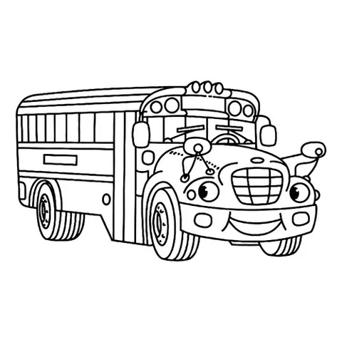 Раскраска «Школьный автобус»
