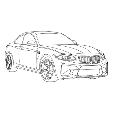 Раскраска «БМВ M2»
