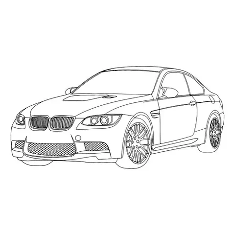 Раскраска «БМВ M3 (E92)»