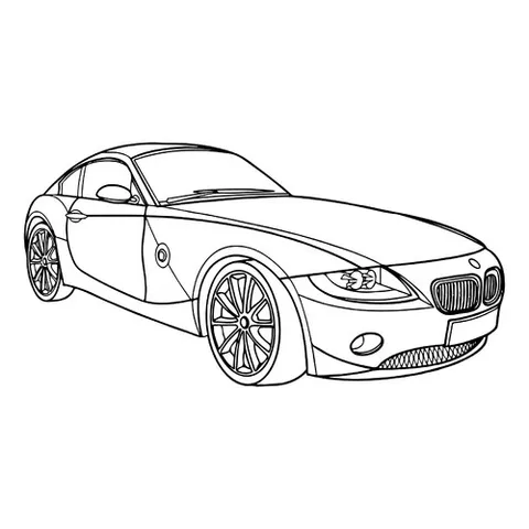Раскраска «БМВ Z4 Купе»
