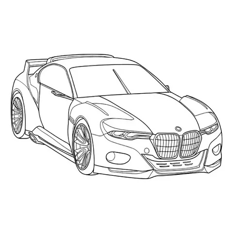 Раскраска «Спорткар БМВ 3.0 CSL»