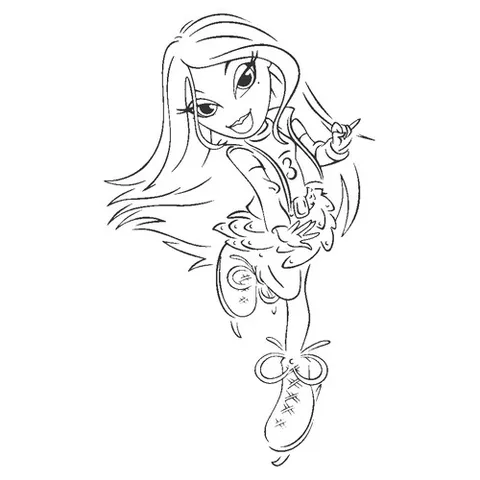 Раскраска «Bratz на коньках»