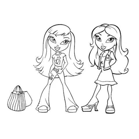 Раскраска «Bratz с подружкой»