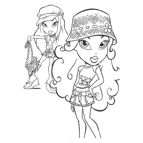 Раскраска «Bratz завидует подружке»