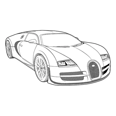 Раскраска «Бугатти Veyron»