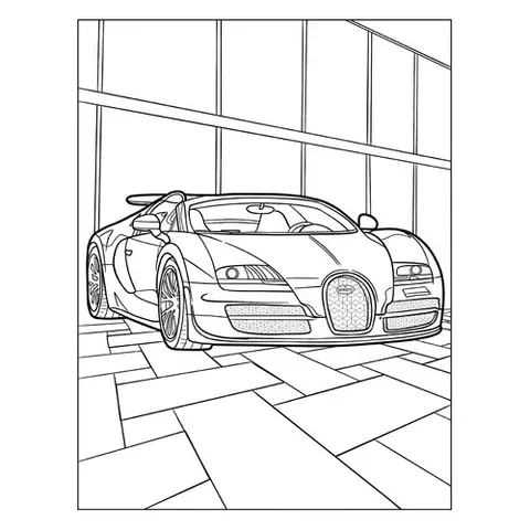 Раскраска «Бугатти Veyron Grand Sport Vitesse»