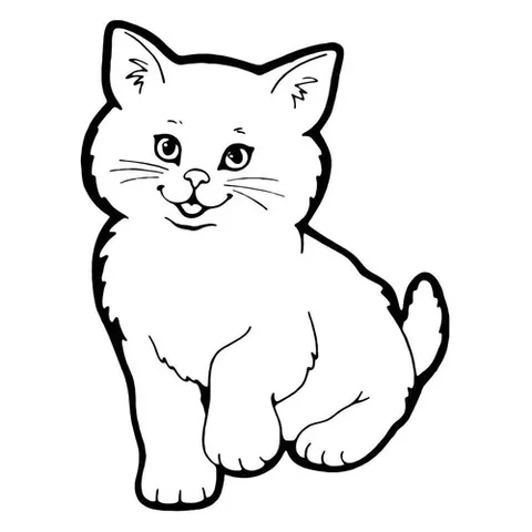 Раскраска «Милая кошечка»