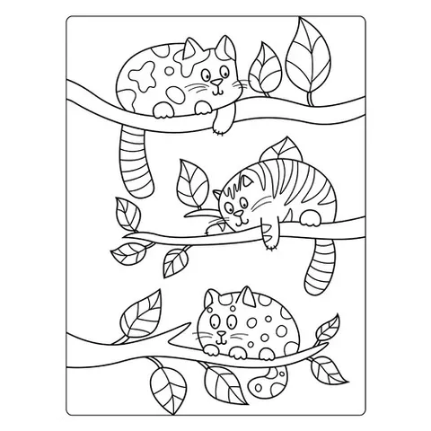 Раскраска «Смешные коты»