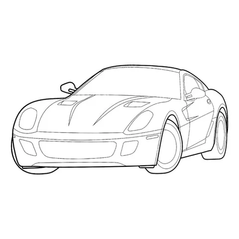 Раскраска «Феррари 599 GTB Fiorano»