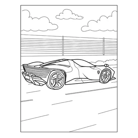 Раскраска «Феррари Daytona SP3»