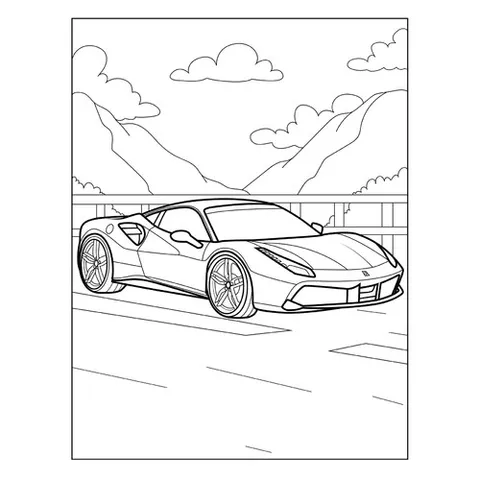 Раскраска «Феррари GTO»