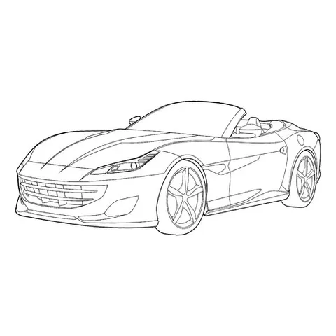 Раскраска «Феррари Portofino F164»