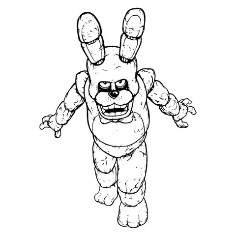 Раскраска «Бонни из 5 ночей с Фредди»