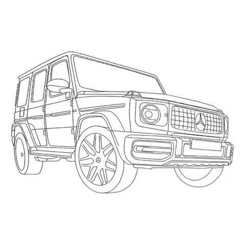 Раскраска «Красивый Гелик AMG G63»
