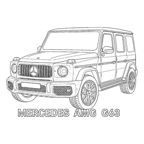 Раскраска «Мерседес AMG G63»
