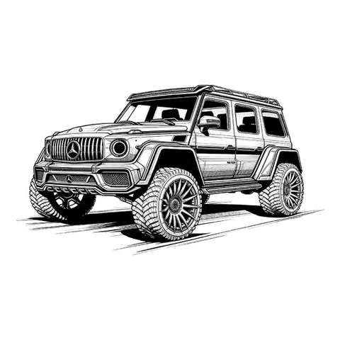 Раскраска «Внедорожник Гелендваген AMG G900»