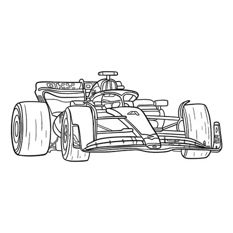 Раскраска «Гоночный болид Макларен MCL60»