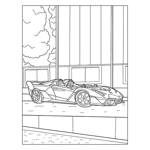 Раскраска «Крутой Ламборгини Huracan»