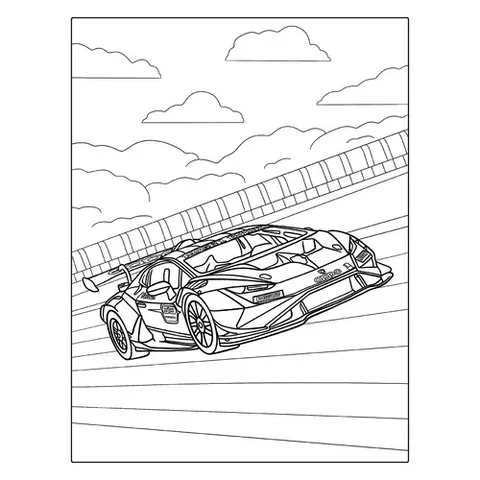 Раскраска «Спортивная машина Lamborghini»