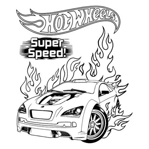 Раскраска «Хот Вилс в огне»