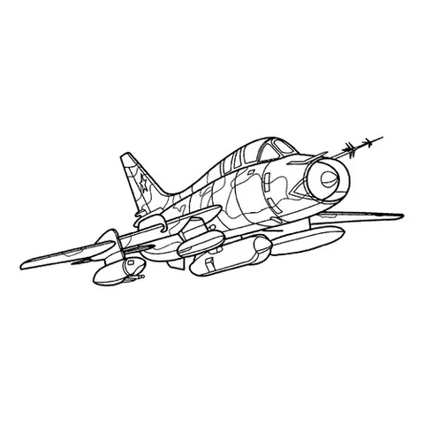 Раскраска «Истребитель СУ-22»