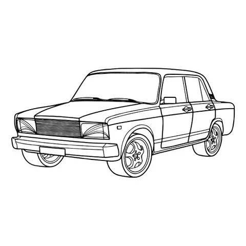 Раскраска «ВАЗ-2107 «Жигули» (LADA 2107)»
