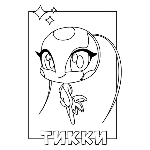 Раскраска «Кавайи Тикки»