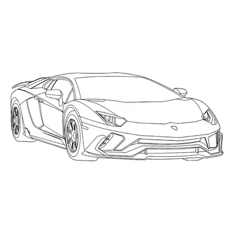 Раскраска «Ламборгини Aventador»