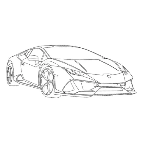 Раскраска «Ламборгини Huracan»
