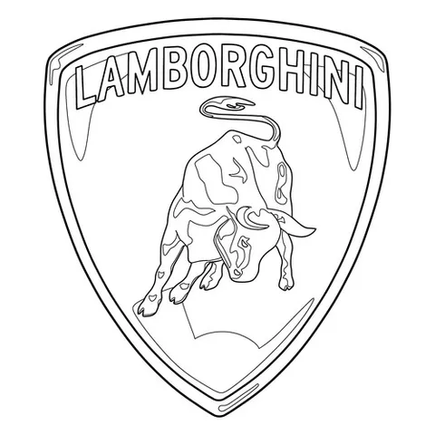 Раскраска «Логотип Ламборгини»