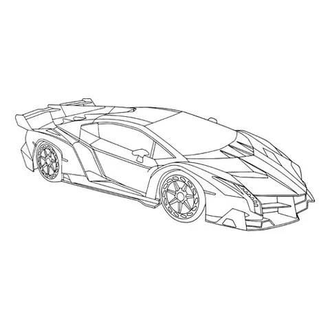 Раскраска «Суперкар Ламборгини Veneno»