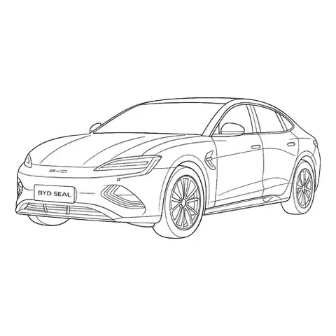 Раскраска «BYD Seal»