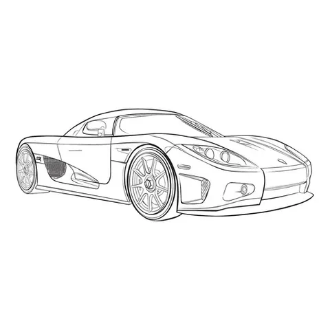 Раскраска «Машина Koenigsegg»