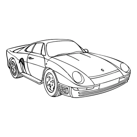 Раскраска «Порше 959»