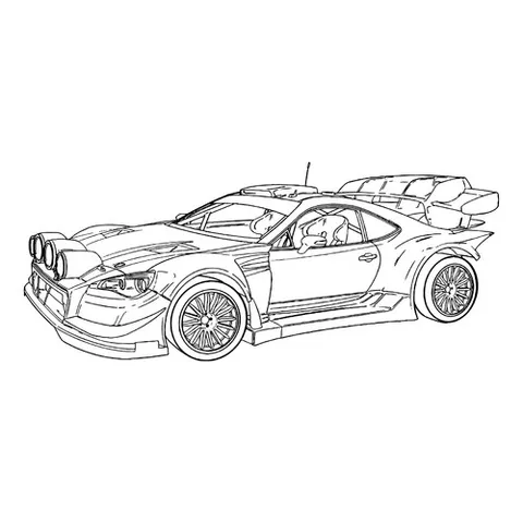 Раскраска «Subaru BRZ концепт»