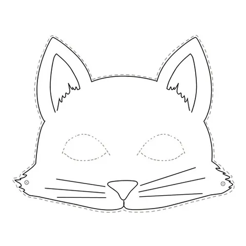 Раскраска «Маска кот»