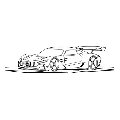 Раскраска «Гиперкар Мерседес AMG ONE»