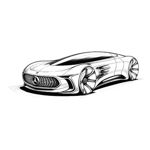 Раскраска «Концепт-кар Мерседес Concept IAA»
