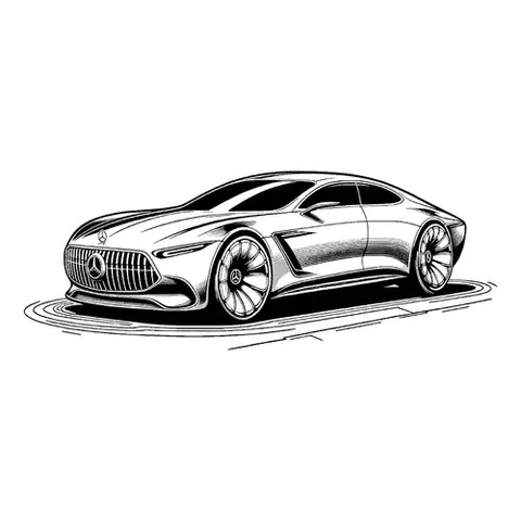 Раскраска «Концепт-кар Мерседес Maybach Vision 6»