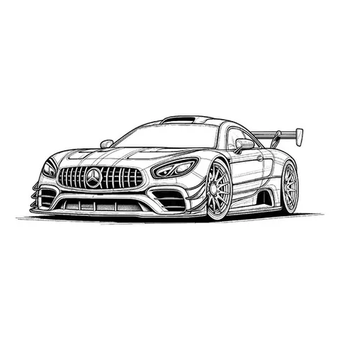 Раскраска «Mercedes-Benz CLK GT1»