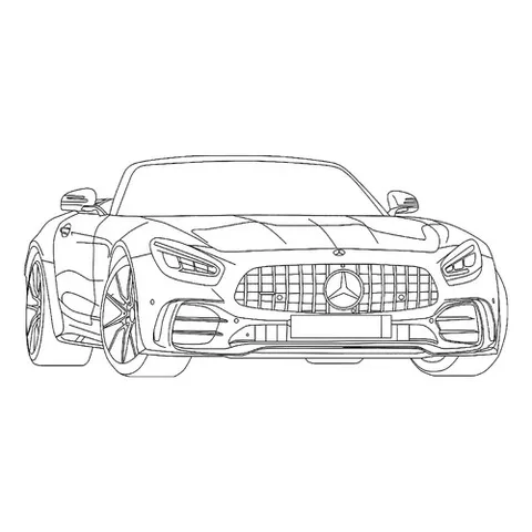 Раскраска «Мерседес Бенц AMG GT R Roadster 2020»