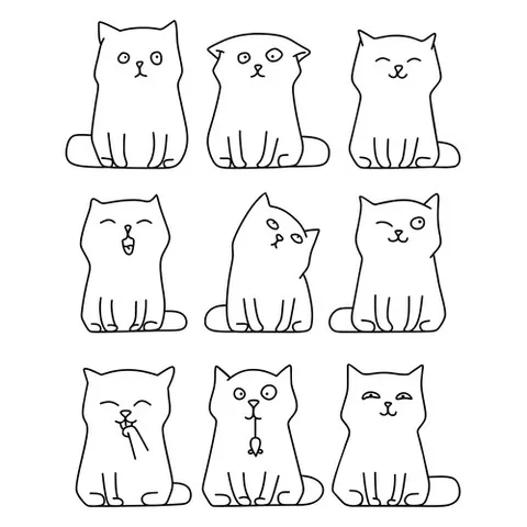Раскраска «Милые котятки»
