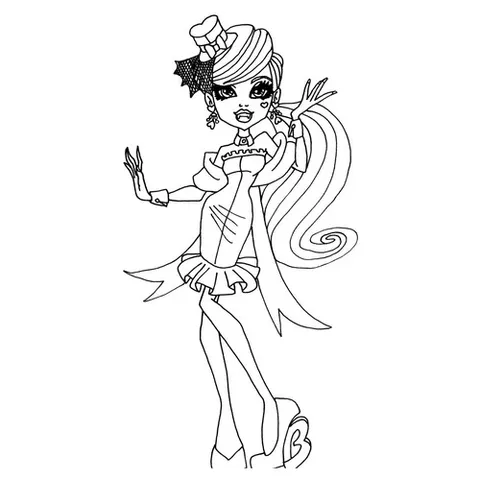 Раскраска «Дракулаура Monster High»