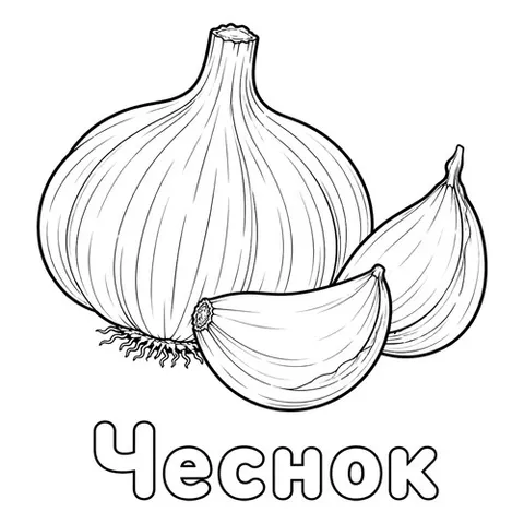 Раскраска «Чеснок»