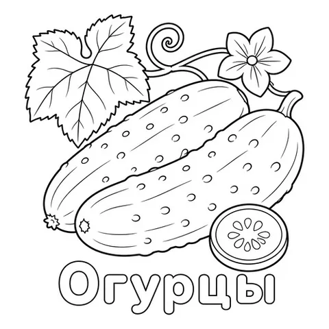 Раскраска «Огурцы»