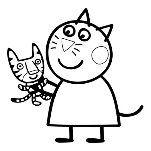 Раскраска «Кошка Кэнди»