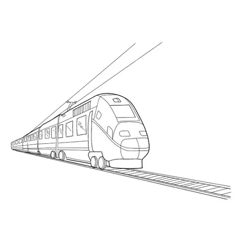 Раскраска «Современный поезд»
