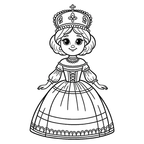 Раскраска «Милая царевна»